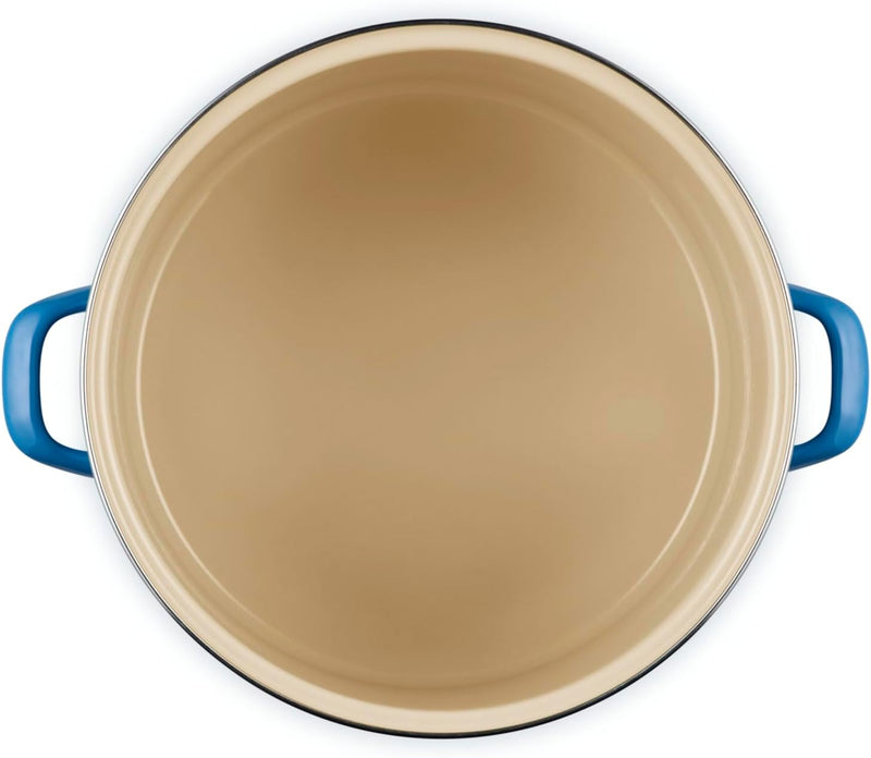 Le Creuset 16 Qt. Enamel on Steel Traditional Blue Crab Stockpot w/Lid - Light Marseille