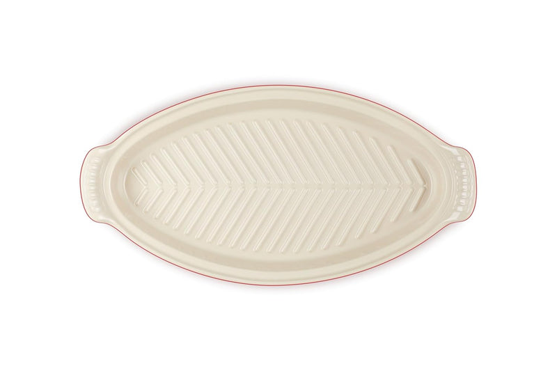 Le Creuset 1 7/10 Qt. Fish Baker w/Gold Knob - Cerise