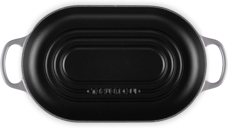 Le Creuset 11 1/2" / 1.5 Qt. Signature Enameled Cast Iron Oval Bread Oven - Oyster