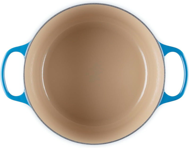 Le Creuset 6 1/2 Qt. Enameled Cast Iron Signature Deep Round Dutch Oven w/Stainless Steel Knob - Marseille