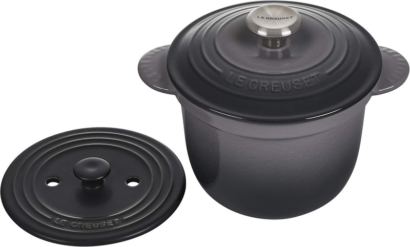 Le Creuset 2 1/4 Qt. Rice Pot w/Stainless Steel Knob & Stoneware Insert - Oyster