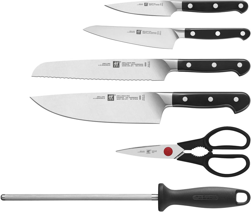 Henckels Zwilling Pro - 7 Pc. Knife Block Set, Black Matte