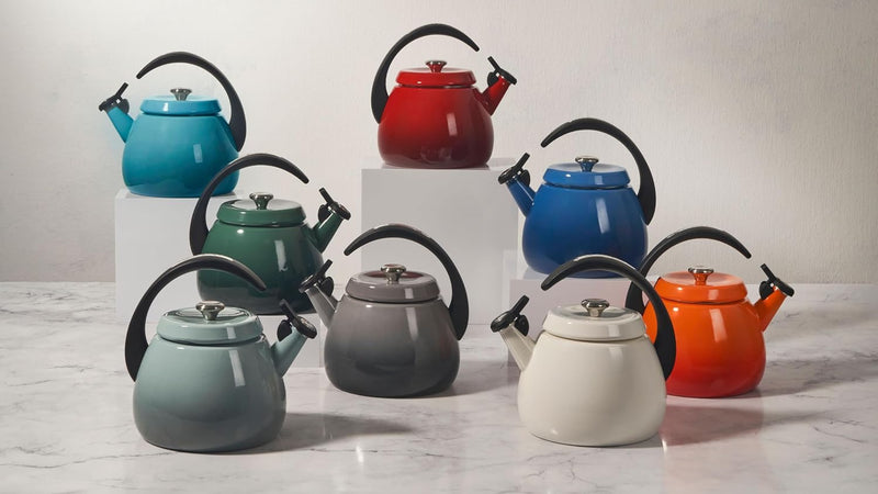Le Creuset 2.2 Qt. Cloche Kettle w/Stainless Steel Knob - White