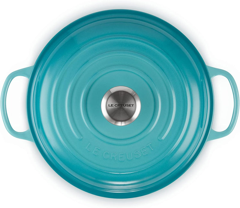 Le Creuset 2 1/4 Qt. Signature Braiser w/Stainless Steel Knob - Caribbean- Personalized Engraving Available
