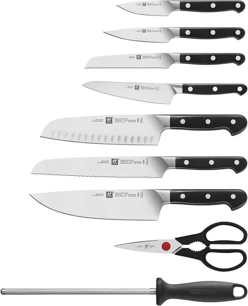 Henckels Zwilling Pro - 10 Pc. Knife Block Set, Black Matte