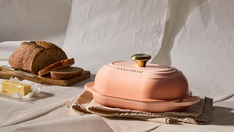 Le Creuset 11 1/2" / 1.5 Qt. Signature Enameled Cast Iron Oval Bread Oven - Peche