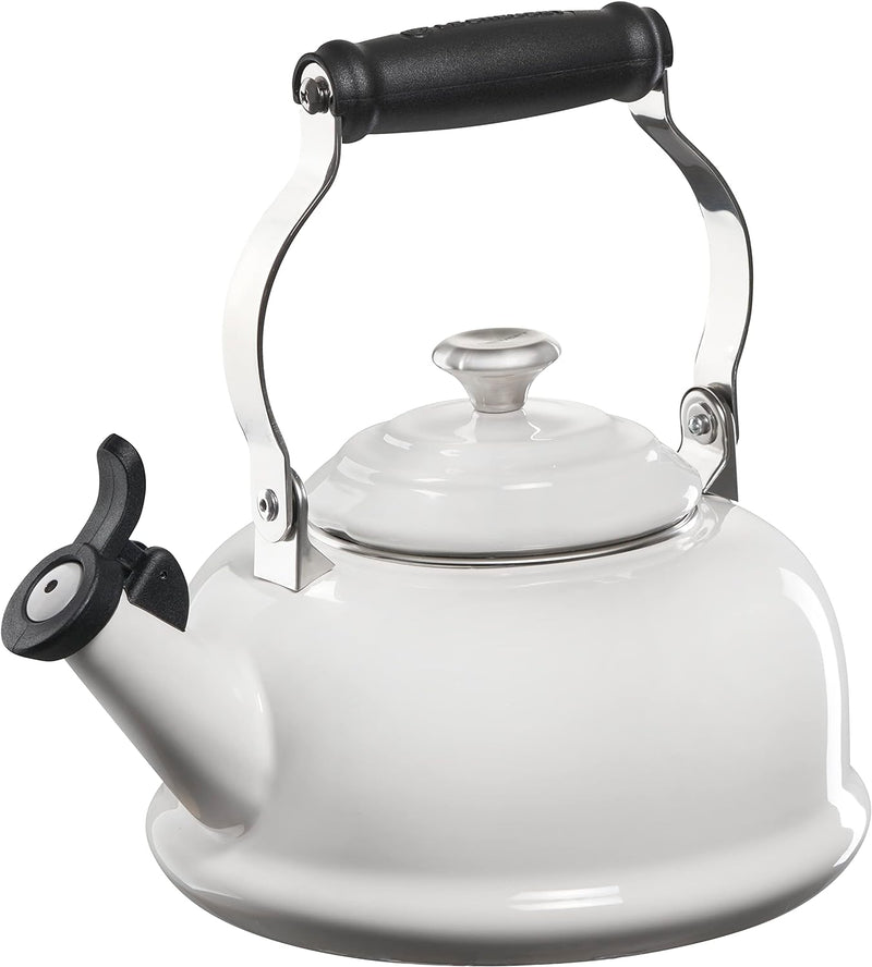Le Creuset 1.7 Qt. Whistling Kettle w/Stainless Steel Knob - White
