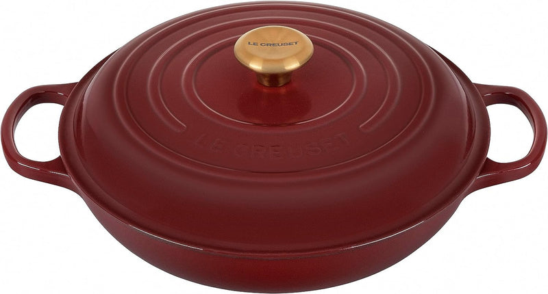 Le Creuset 9 Qt. Signature Round Dutch Oven w/Stainless Steel Knob - W –  Chef's Arsenal