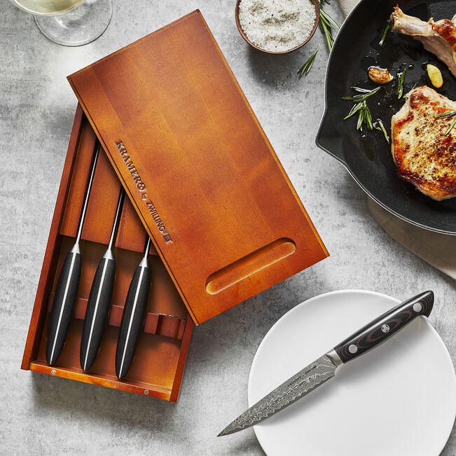 Henckels Zwilling Kramer Euroline Stainless Damascus - 4 Pc. Steak Knife Set