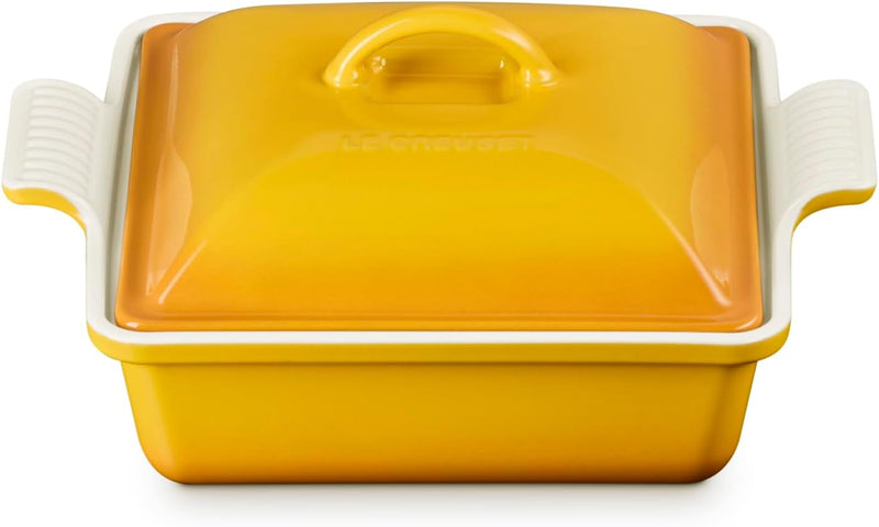Le Creuset 2 1/2 Qt. (9") Heritage Covered Square Casserole - Nectar