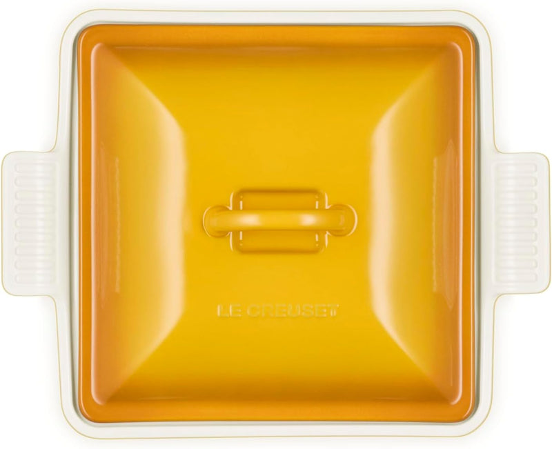 Le Creuset 2 1/2 Qt. (9") Heritage Covered Square Casserole - Nectar