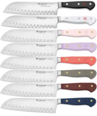 Wusthof Classic - 7" Hollow Edge Santoku Knife - Color Options & Engraving Available
