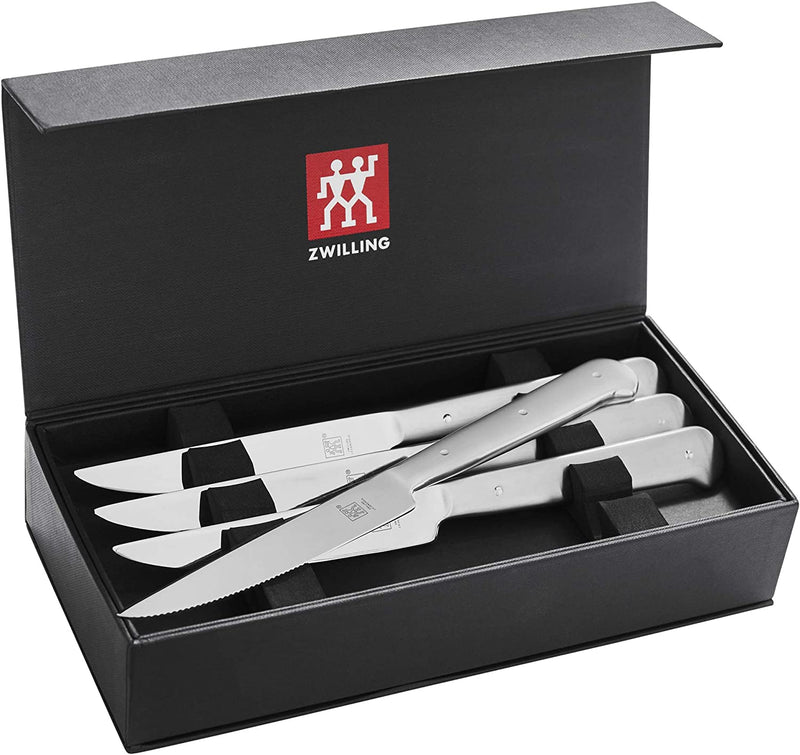 Henckels Zwilling Porterhouse - 8 Pc. Stainless Steel Steak Knife Set in Black Presentation Box