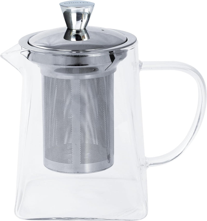 Cristel Rooïbos - 41 oz. Glass Teapot w/Stainless Steel Lid and Infuser