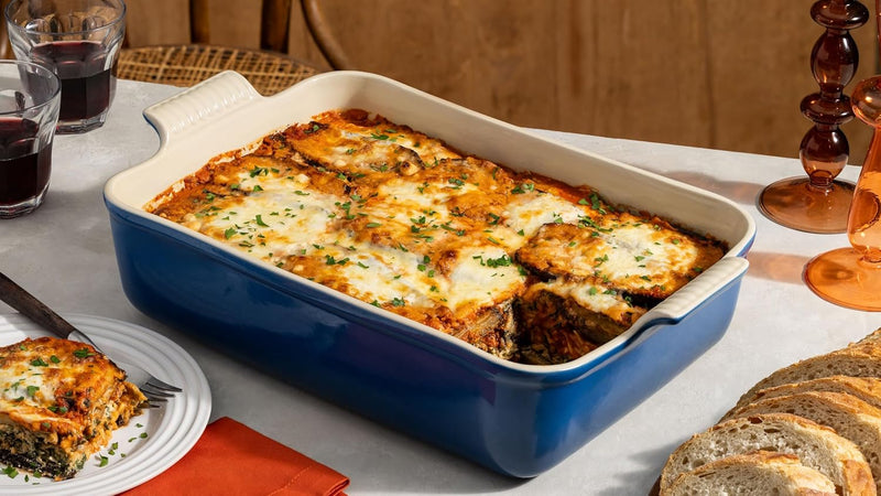 Le Creuset 6 3/4 Qt. Heritage Deep Rectangular Lasagna Dish - Sea Salt
