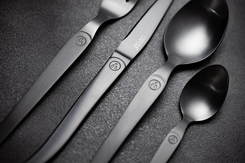 TB Laguiole Intuition 16 Pc. Flatware Set - Matte Black