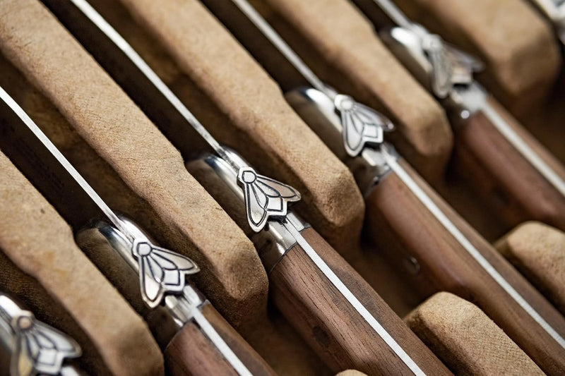 TB Laguiole Heritage 6 Pc. Steak Knife Set - Dark Wood Handle