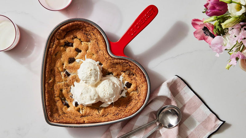 Le Creuset 10 1/4" Enameled Cast Iron Traditional Heart Skillet - Cerise