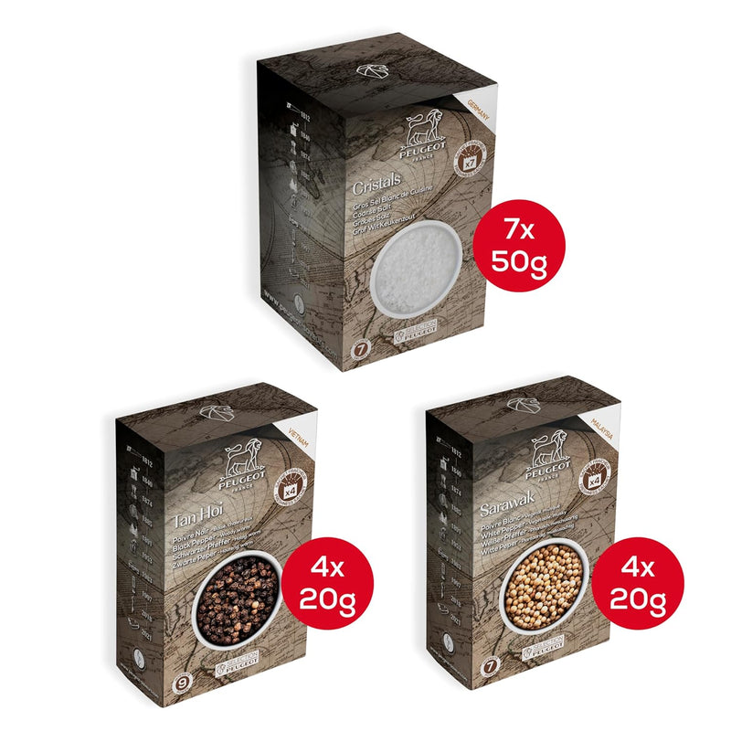Peugeot Spice Bundles - Balanced Flavor (Tan Hoi + Sarawak + White Salt)