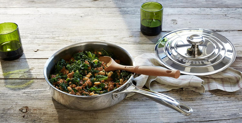 Le Creuset 3 Qt. Saute Pan w/Lid - Stainless Steel