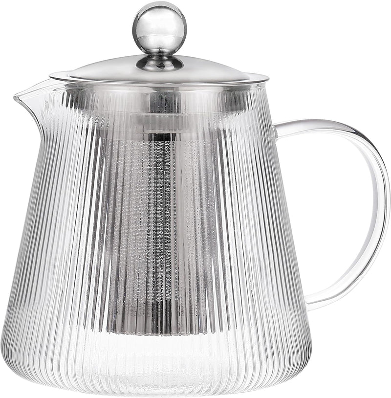 Cristel Darjeeling - 41 oz. Glass Teapot w/Stainless Steel Lid and Infuser