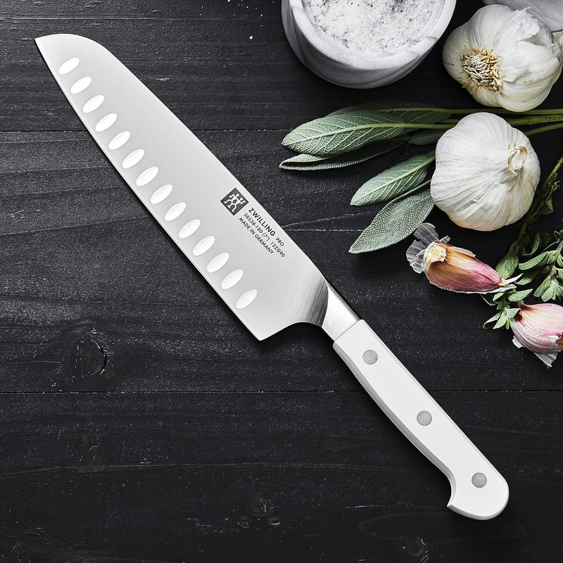 Henckels Zwilling Pro Le Blanc - 7" Hollow Edge Santoku Knife