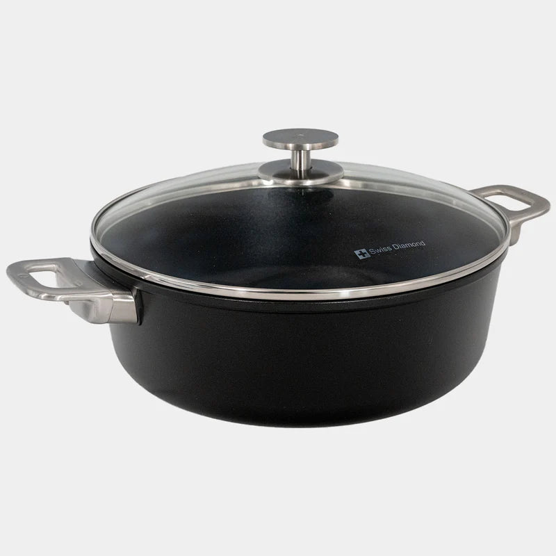 Swiss Diamond - 7.2 Qt. CHD Nonstick Braiser w/Glass Lid