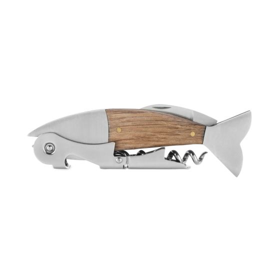 Foster & Rye Wood and Stainless Steel Fish Corkscrew