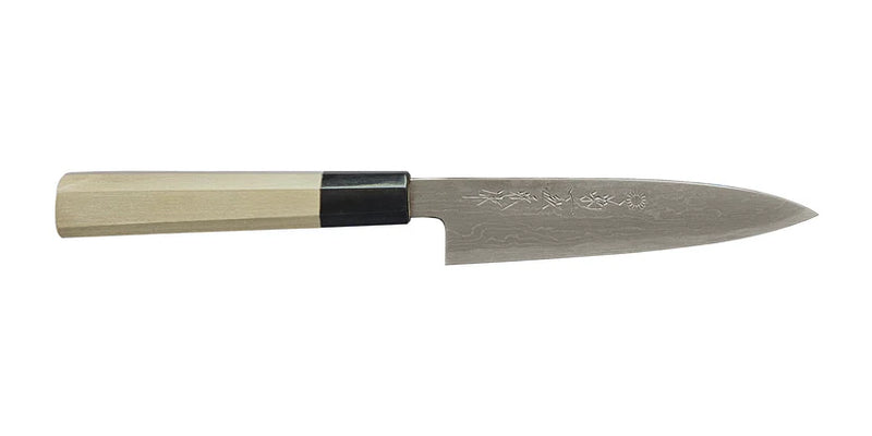 Kikuichi GKAD Series Kasumi Blue Carbon Damascus - 6" Petty Knife w/Wood Box
