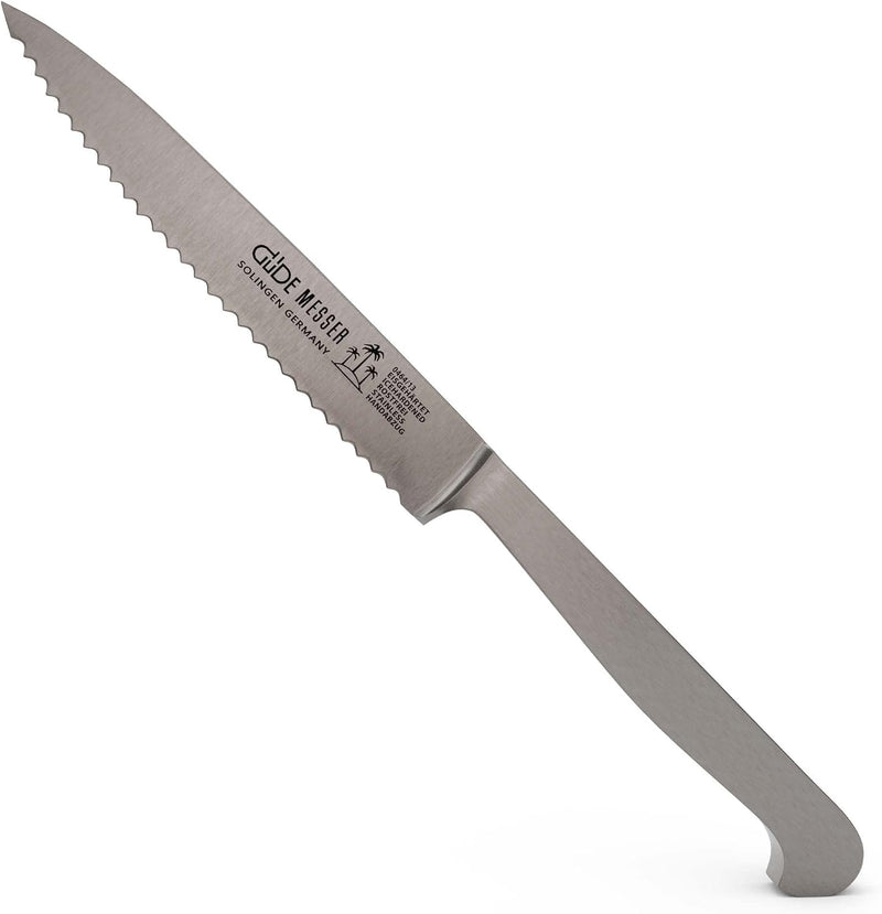 Güde Kappa Series - 5" Forged Serrated Tomato Knife, Stainless Steel Handle