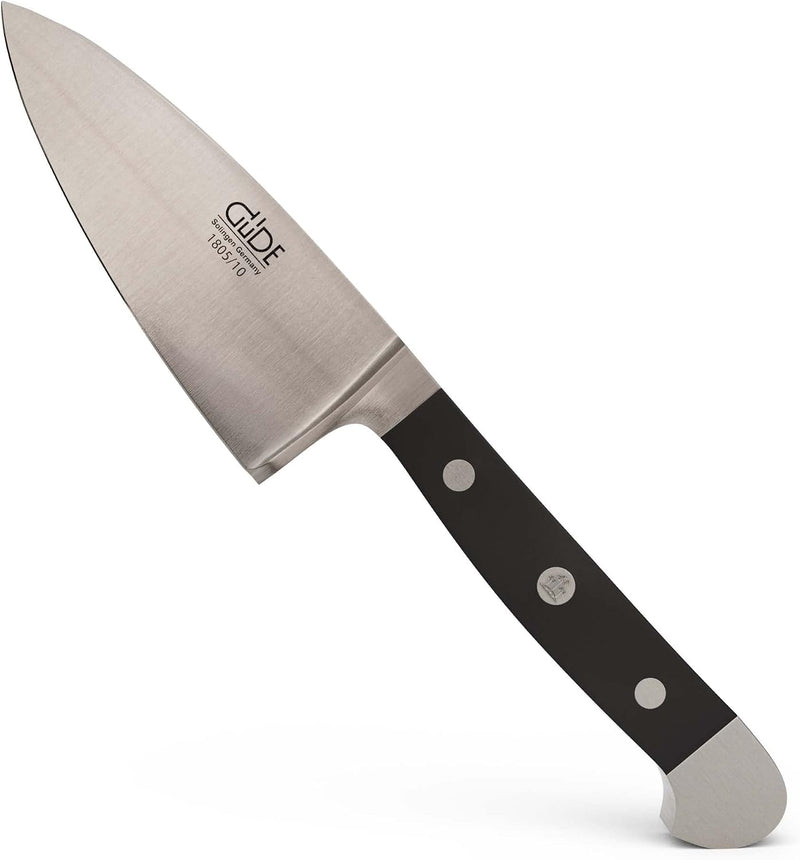 Güde Alpha Series - 4" Forged Double Bolster Hard Cheese Knife, Black Hostaform Handle