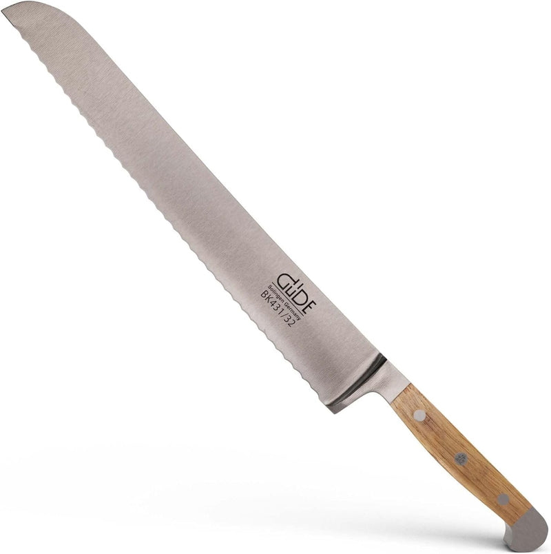 Güde Alpha BK Series - 12 1/2" Forged Double Bolster Bread Knife, Oak Wood Handle