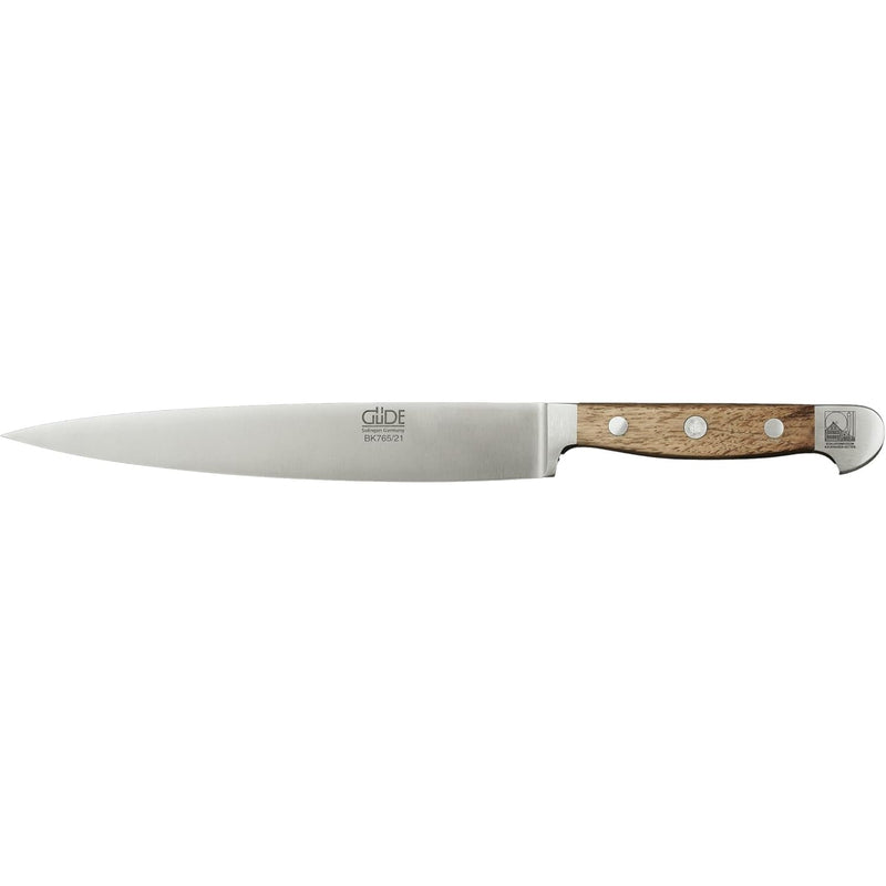 Güde Alpha BK Series - 8" Forged Double Bolster Ham Knife, Oak Wood Handle