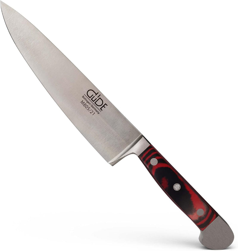 Güde Alpha Micarta Series - 8" Forged Double Bolster Chef's Knife, Micarta Handle
