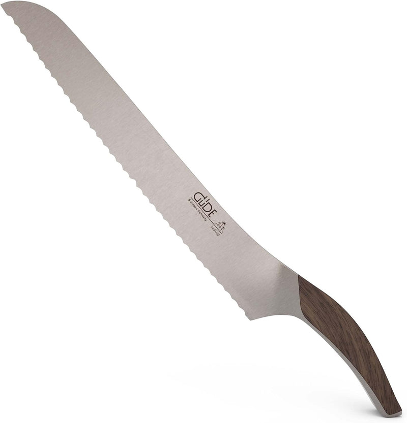 Güde Synchros Series - 12" Forged Bread Knife, Smoked Oak Wood Handle