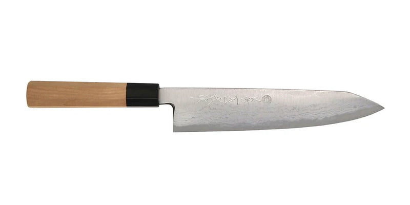 Kikuichi GKAD Series Kasumi Blue Carbon Damascus - 9.5" Gyuto Kiritsuke Tip Knife w/Wood Box