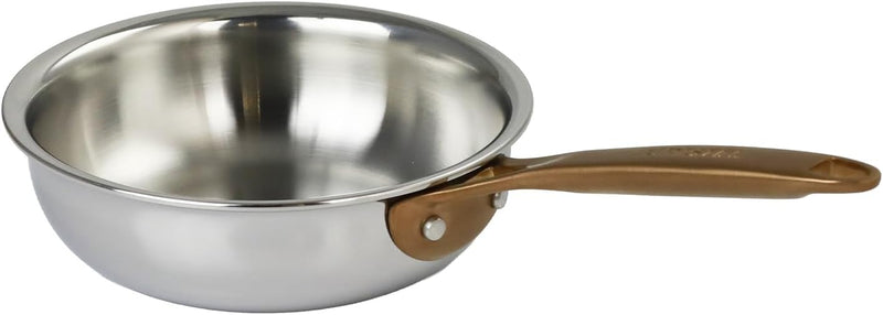 Cristel Castel'Pro Mini Collection - 4" Mini Fry Pan w/Antique Brass Handle