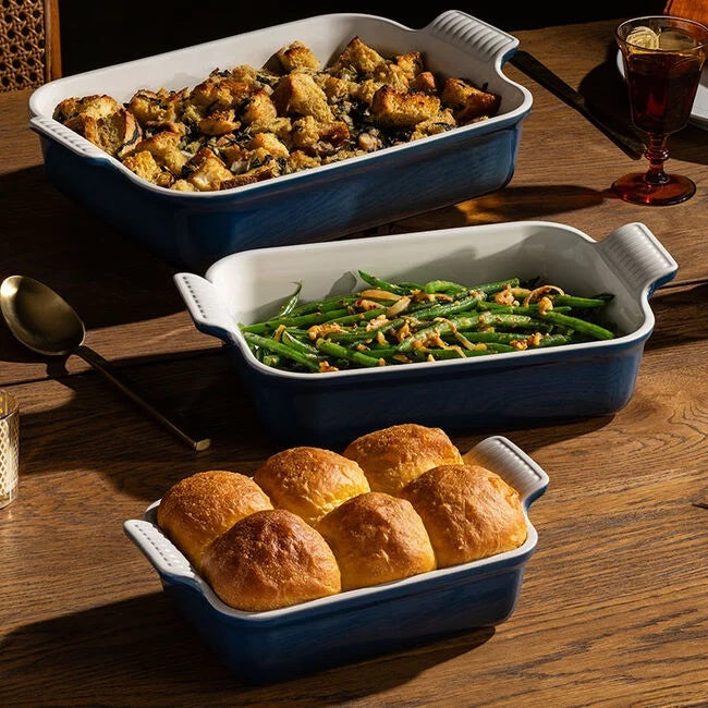 Le Creuset Set of 3  - Heritage Rectangular Dishes - Nuit