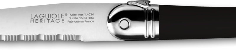 TB Laguiole Heritage 6 Pc. Steak Knife Set - Black Handle