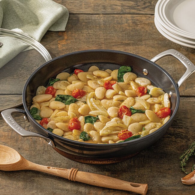 Le Creuset 3.9 Qt. Essential Non-Stick Ceramic Shallow Braiser w/Glass Lid