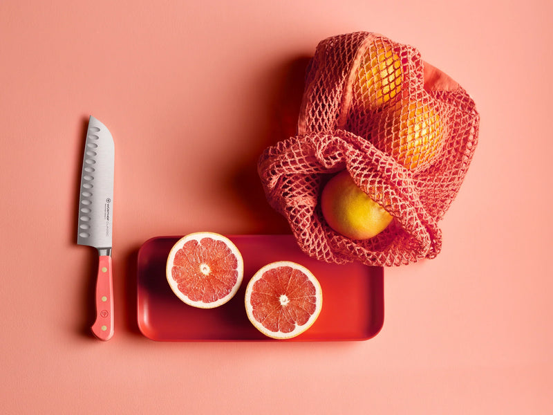 Wusthof Classic Coral Peach - 7" Santoku Knife w/Hollow Edge