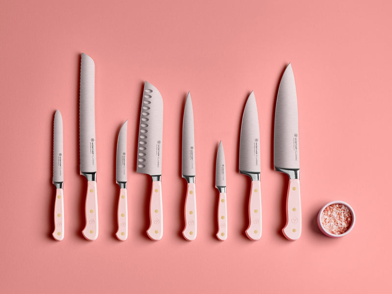 Wusthof Classic Pink Himalayan Salt - 8 Pc. Knife Block Set, White – Chef's Arse