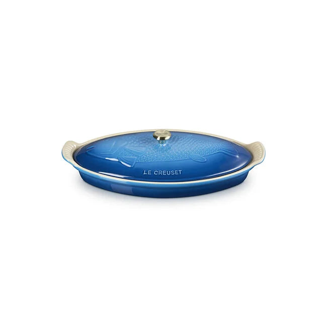 Le Creuset 1 7/10 Qt. Fish Baker w/Gold Knob - Marseille