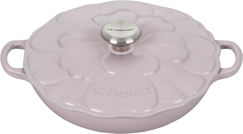 Le Creuset 2 1/4 Qt. Enameled Cast Iron Signature Petal Braiser w/Stainless Steel Knob- Shallot