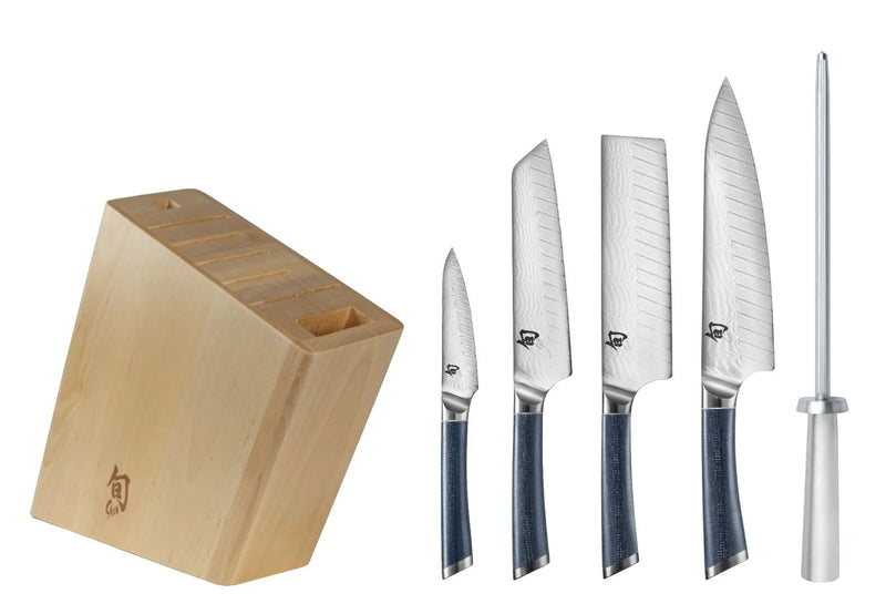 Shun Shiranami - 6 Pc. Knife Block Set
