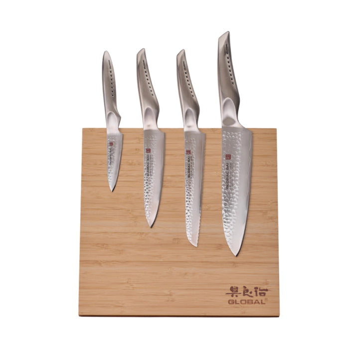 Global G-SAB15001 - Bitoku 5 Pc. SAI Essentials Knife Block Set, Bamboo