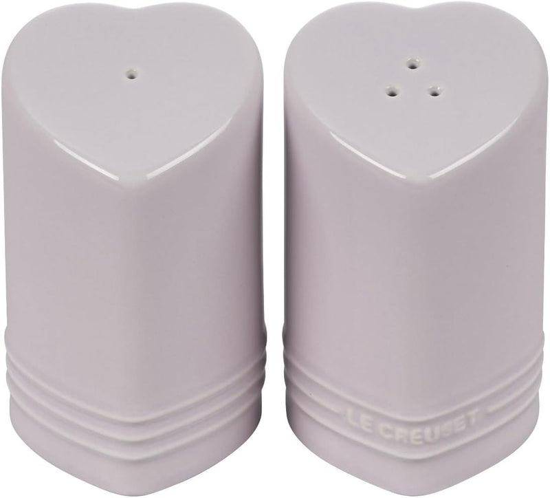 Le Creuset 4 oz. Stoneware Figural Heart Salt & Pepper Shaker Set - Shallot