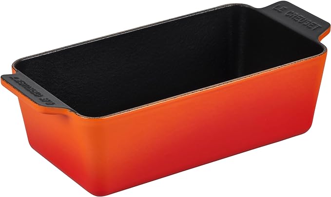 Le Creuset 9" x 5" x 3" (2 Qt.) Enameled Cast Iron Signature Loaf Pan - Flame