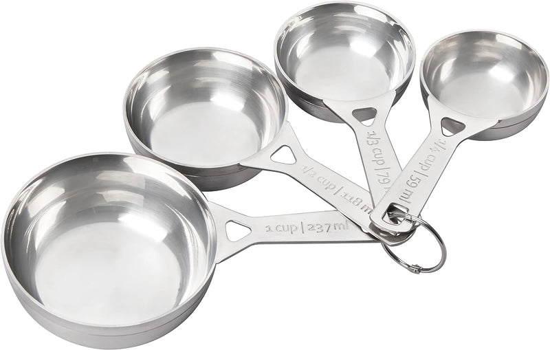 Le Creuset Set of 4 Measuring Cups - Stainless Steel