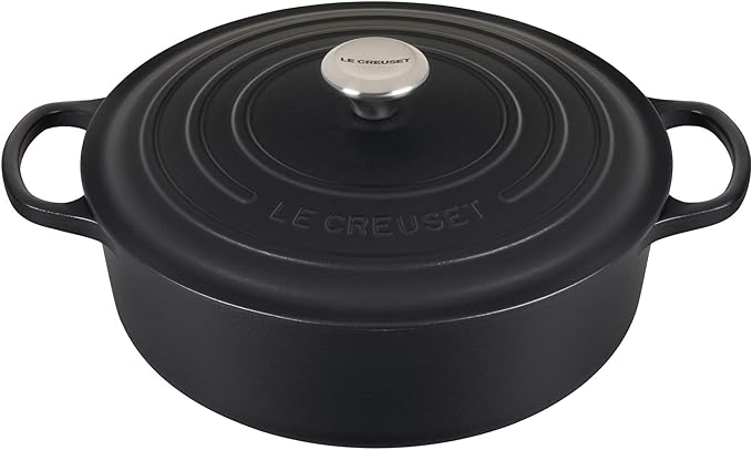 Le Creuset 6 3/4 Qt. Enameled Cast Iron Signature Round Wide Oven - Licorice